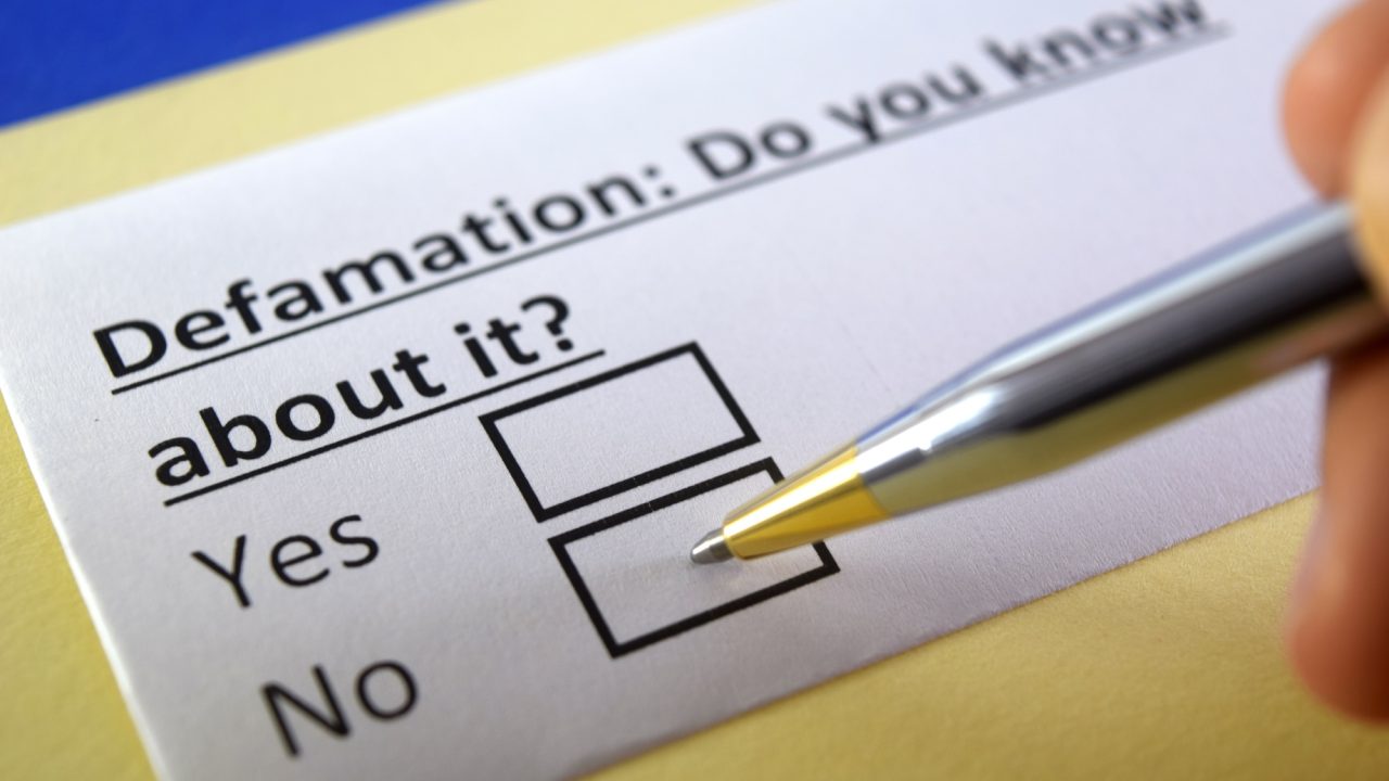 The Law of Defamation – the Basics